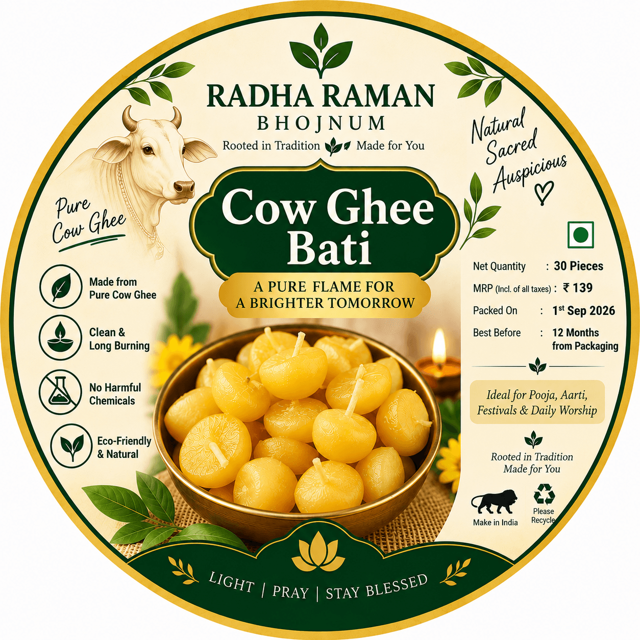 Cow Ghee Bati - Image 1