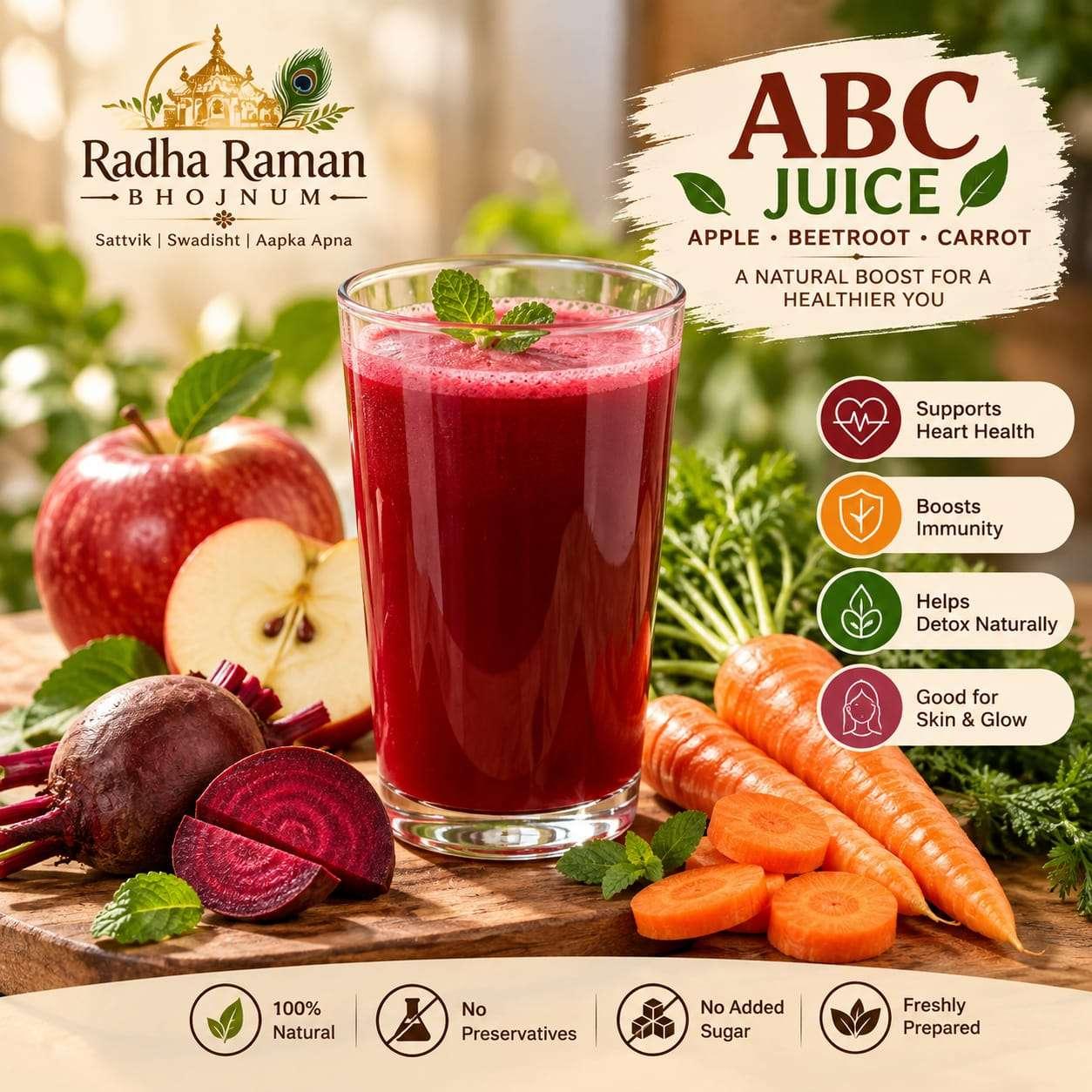 ABC Fresh Juice Combo with Grilled Sandwich - Image 1